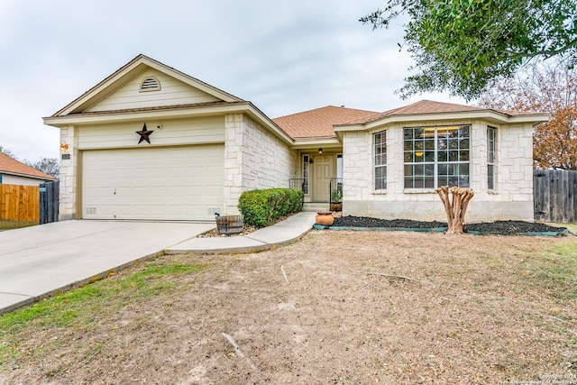 ranch-style house with a garage