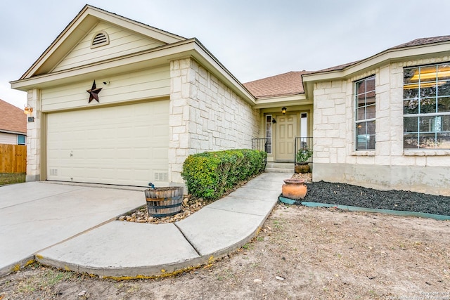 view of front of house featuring a garage