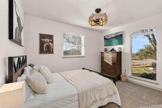 bedroom with carpet floors