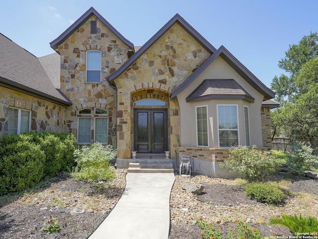 view of front of house featuring french doors