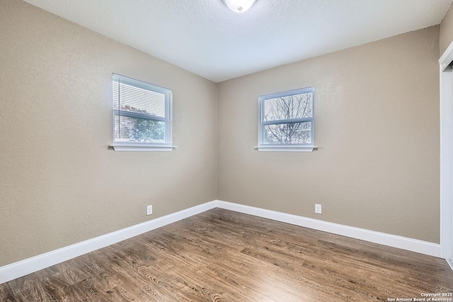 empty room featuring wood-type flooring