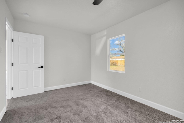 view of carpeted spare room