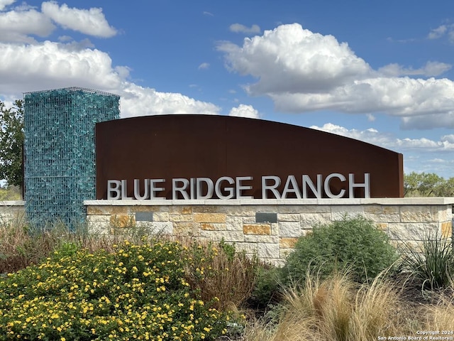 view of community sign