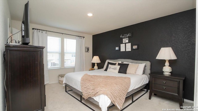 view of carpeted bedroom