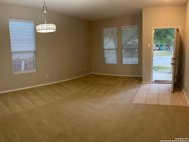 view of carpeted spare room