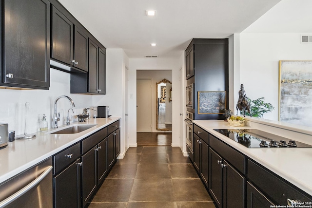 kitchen with sink and stainless steel appliances