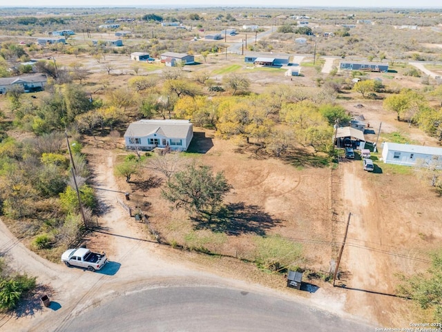 bird's eye view featuring a rural view