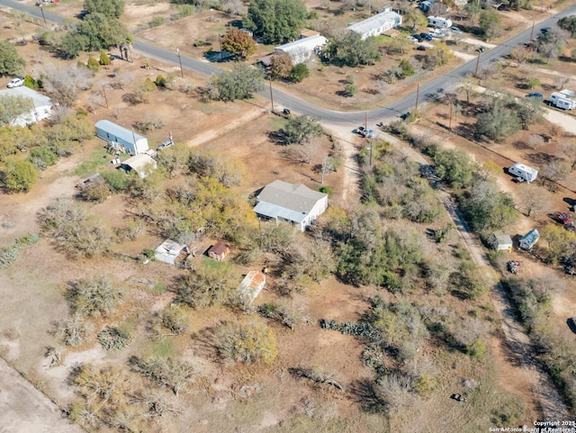 aerial view with a rural view