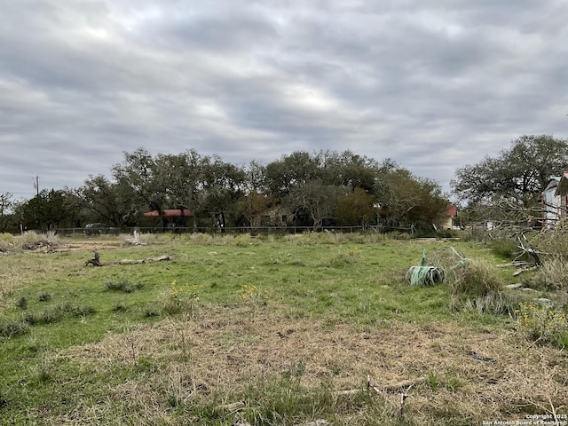 view of yard with a rural view