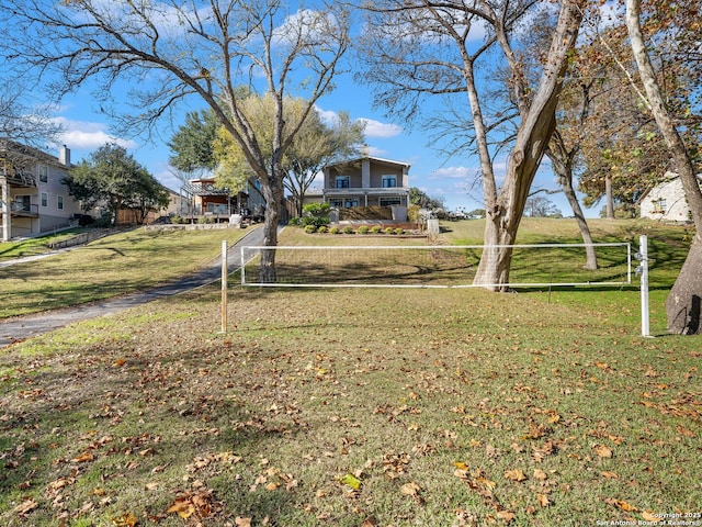 view of yard with volleyball court