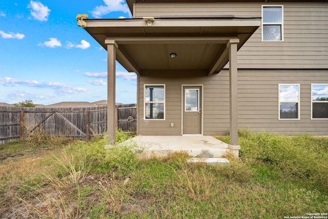 rear view of property with a patio