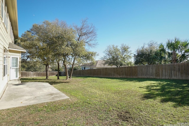 view of yard featuring a patio