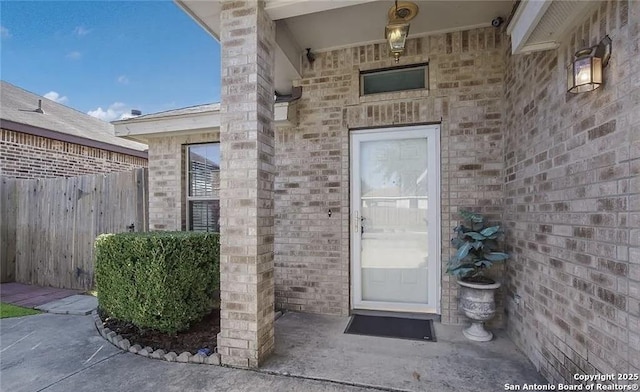 view of doorway to property