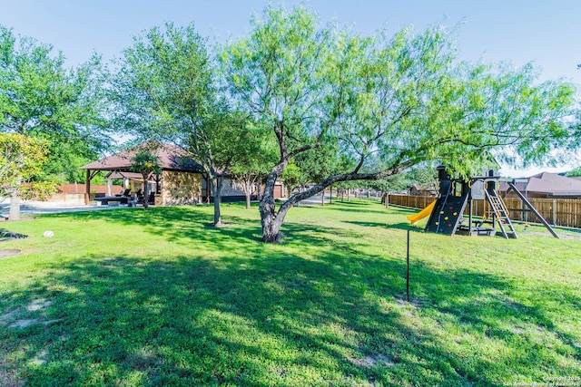 12007 Bobbi Way, San Antonio, TX 78245 - view of yard with a playground and a gazebo