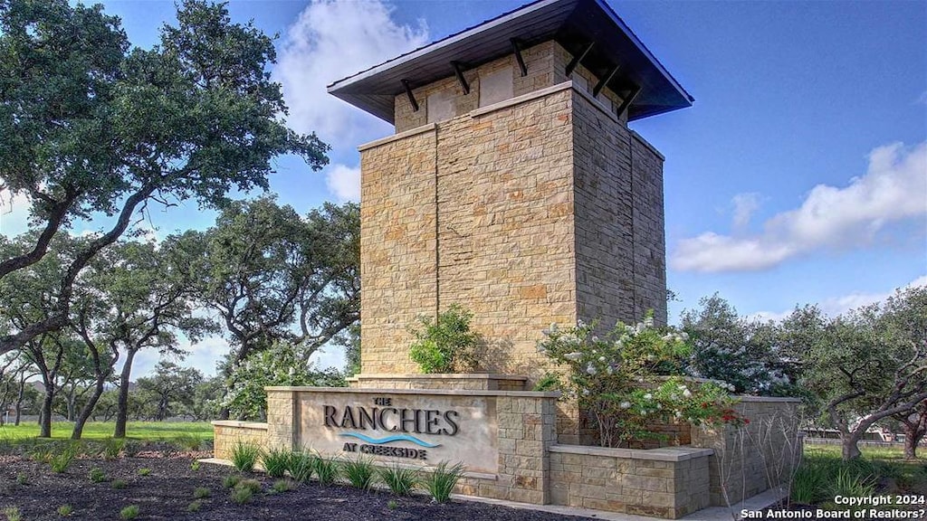 view of community sign