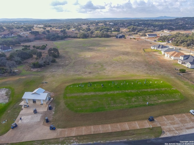 bird's eye view featuring a rural view