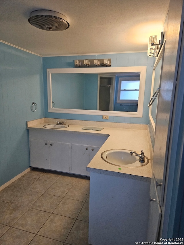 bathroom featuring vanity and tile patterned floors