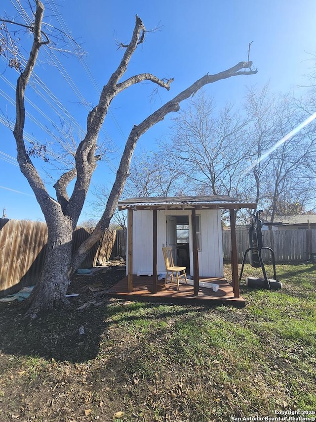 view of outbuilding