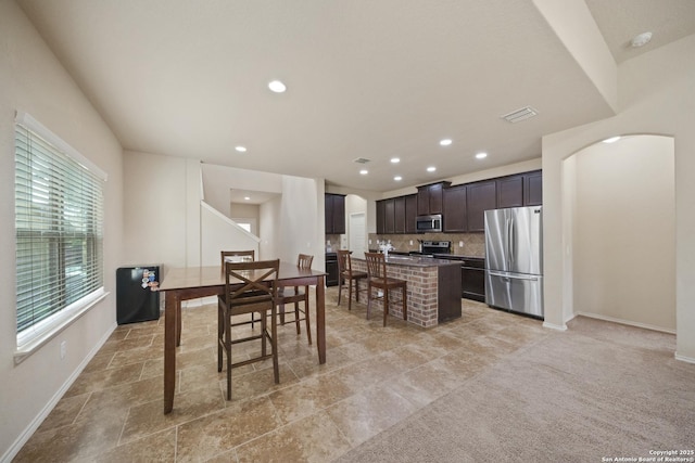 view of dining room