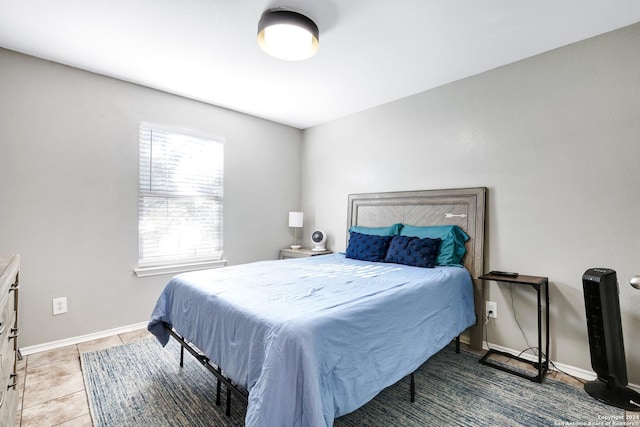 view of tiled bedroom