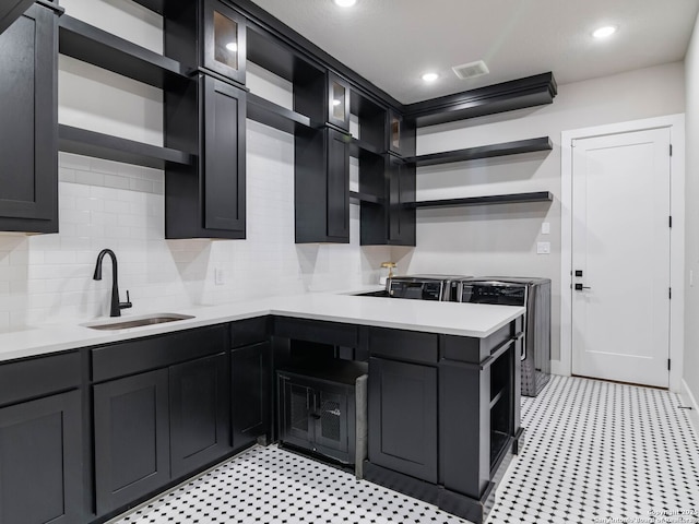 kitchen with sink and backsplash