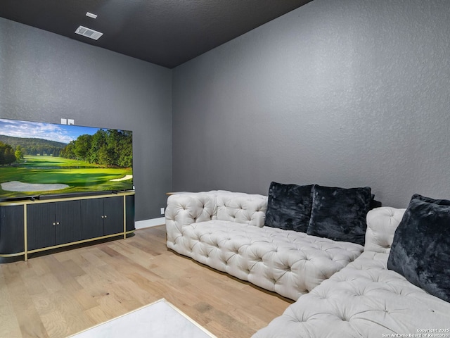 living room featuring wood-type flooring