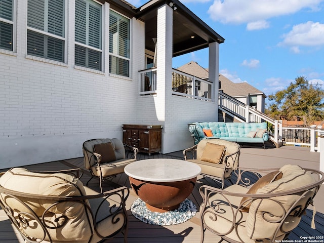 exterior space with an outdoor hangout area