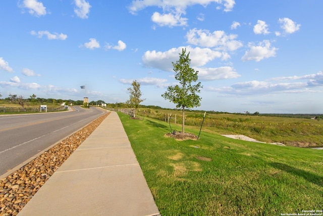 view of street featuring a rural view