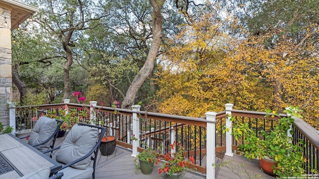 view of wooden terrace