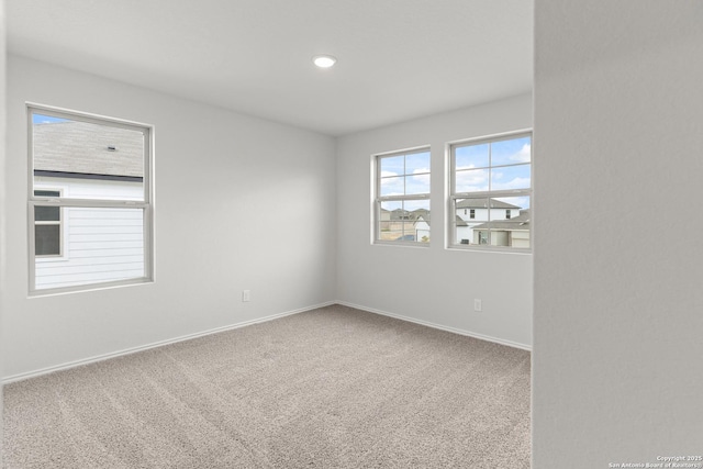 unfurnished room featuring carpet