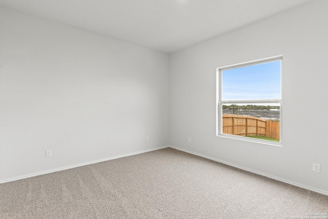 view of carpeted spare room