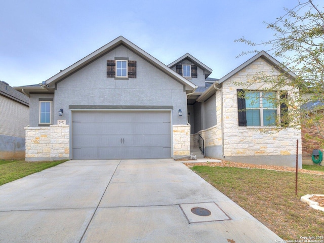 view of front facade with a garage