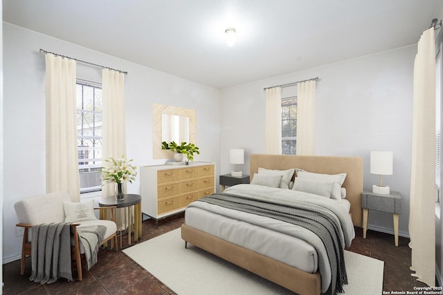 view of tiled bedroom