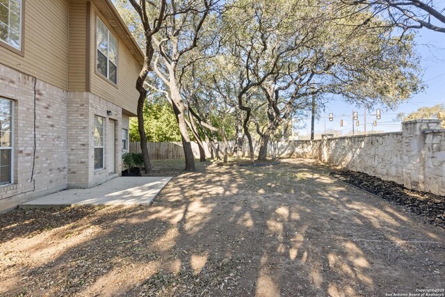 view of yard with a patio area