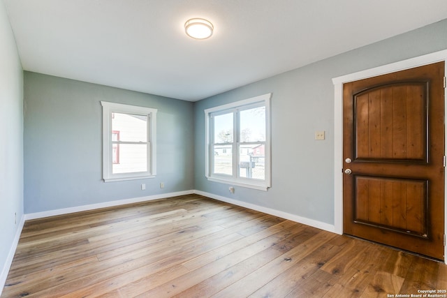 foyer featuring light wood-type flooring