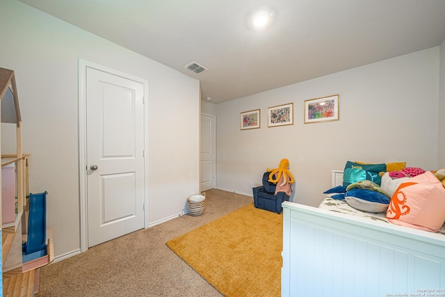 bedroom with carpet