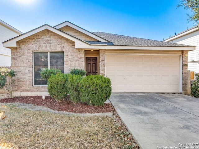 ranch-style home with a garage