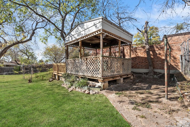 view of yard with a gazebo