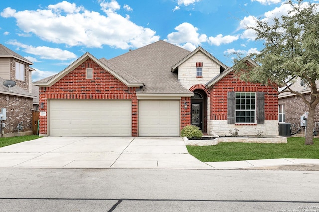 view of property with a garage