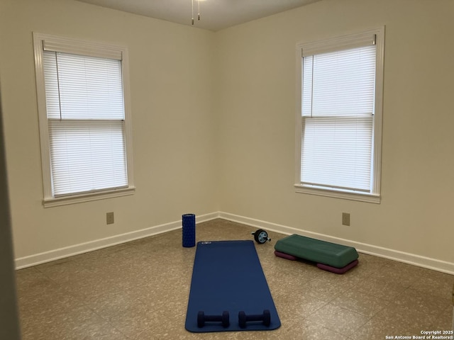 view of workout room