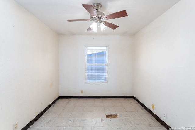 empty room with ceiling fan