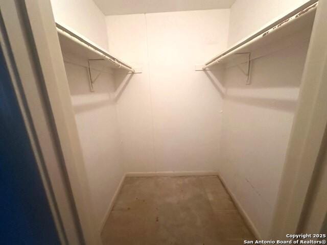 view of walk in closet