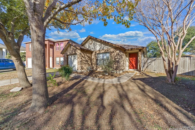 view of front of home with a garage