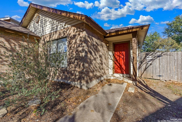 view of doorway to property