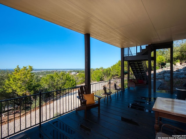 view of wooden terrace