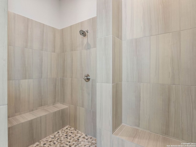 bathroom with tiled shower