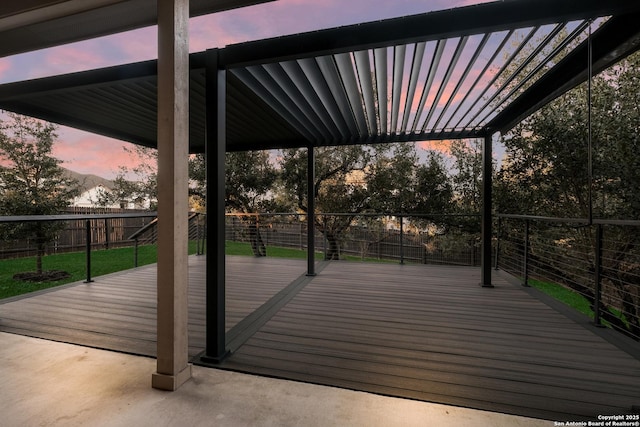 view of deck at dusk