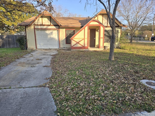 view of front facade with a garage