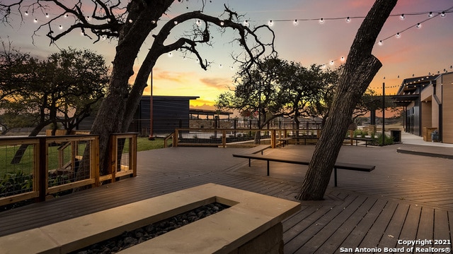 view of deck at dusk