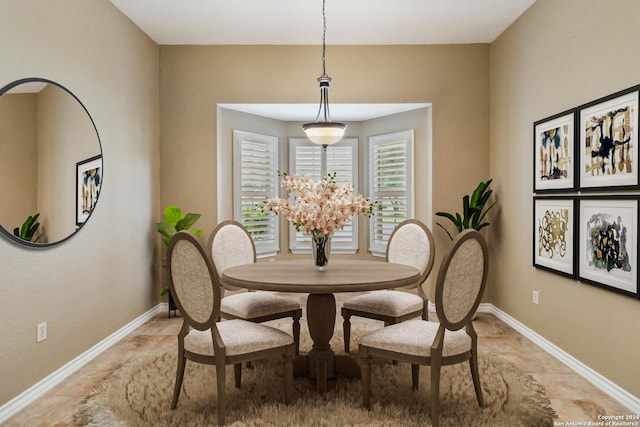 view of dining area